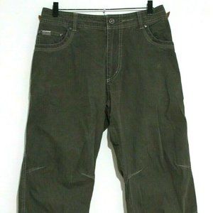 Kuhl Mens Size 32wx40L Revolvr Hiking Denim Olive
